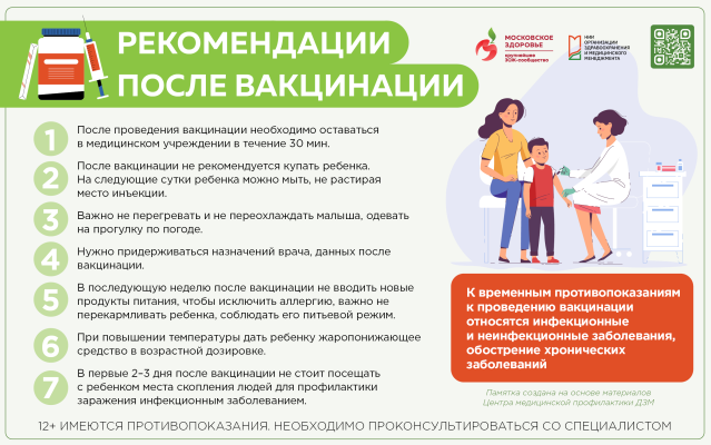 Рекомендации после вакцинации
