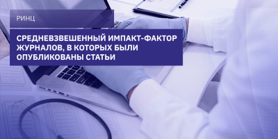 Средневзвешенный импакт-фактор журналов, в которых были опубликованы статьи