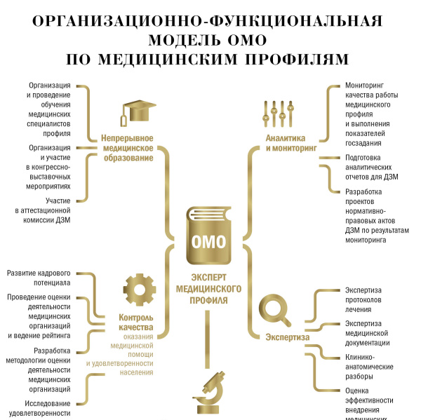 Организационно-функциональная модель ОМО по медицинским профилям